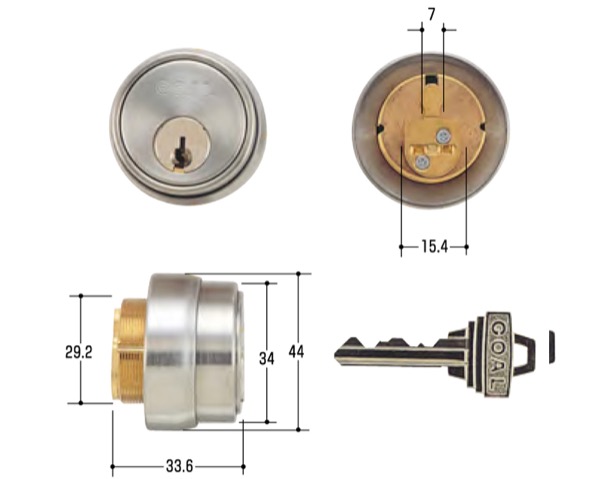 玄関取替交換用シリンダーＧＯＡＬ　旧CS　A GCY-51｜暮らしの百貨店