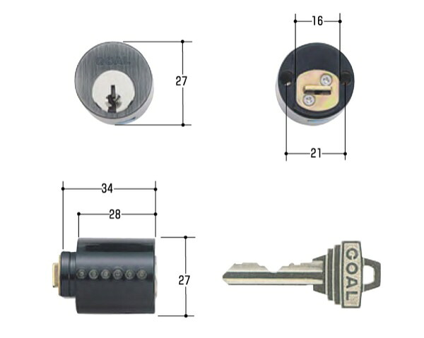玄関取替交換用シリンダーＧＯＡＬ　LX5　M2 シルセット GCY-102 17,908円