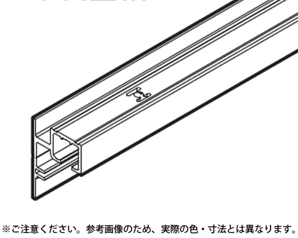 53-3338-250 クリッポ 36GPPK固定ガラスシステム　上レール 幕板付 長さ2500mm 【スガツネ工業】