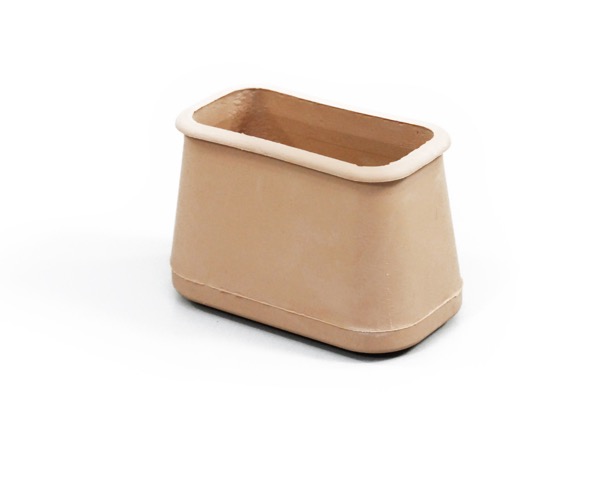 F ﾌｪﾙﾄ付脚ｷｬｯﾌﾟ 長型用（22×45～29×52×H35mm）ﾍﾞｰｼﾞｭ 入数100