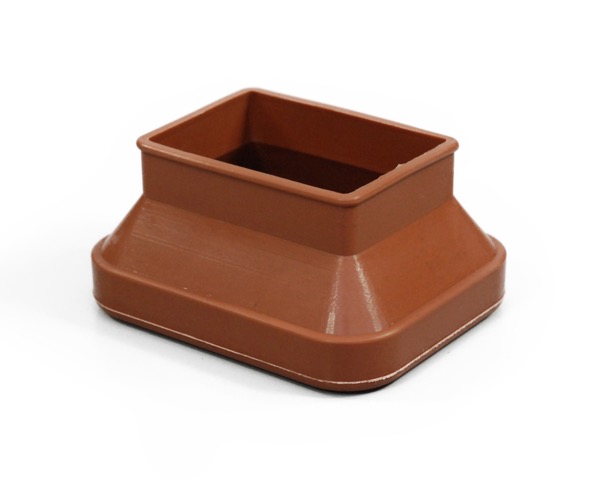 F イス脚キャップ バラタイプ 茶 35×50~52×65mm用 入数100|暮らしの百貨店