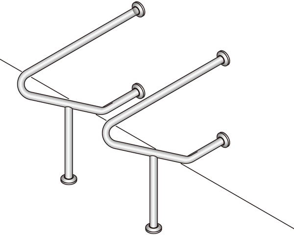 バリアフリー手摺 洗面・手洗器用標準取付タイプ(B・D・G) SK-251SN【神栄ホームクリエイト】|暮らしの百貨店