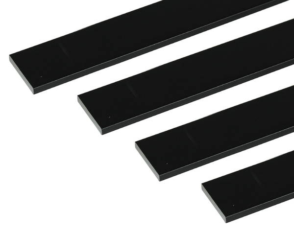 ｱﾙﾐ平棒 1m 5.0×50粍 ﾌﾞﾗｯｸ 4本組【安田(株)・アシ発条】