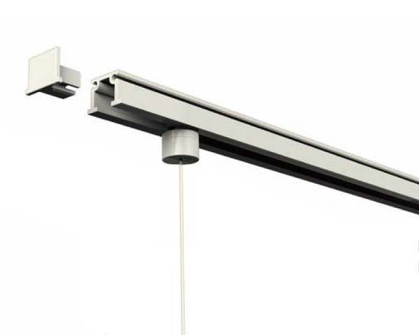 C型オールホワイトレールセット 天井用 1000mm 3533-W 【福井金属工芸】