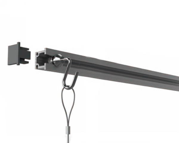 C型ﾚｰﾙｾｯﾄ 壁面用 2.0m ｼﾙﾊﾞｰ 3354 【福井金属工芸】