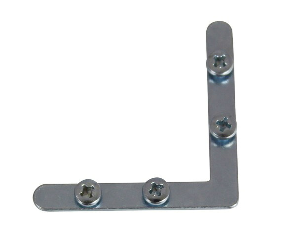 アルミ額用鉄コーナー金具 1.8t×6.4×45 ネジ付 400個入 6264-A 【福井金属工芸】|暮らしの百貨店