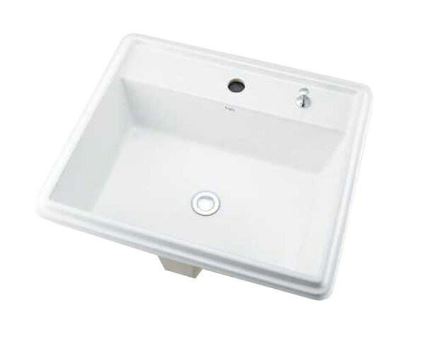 角型洗面器1ﾎｰﾙ･ﾎﾟｯﾌﾟｱｯﾌﾟ独立つまみﾀｲﾌﾟ【カクダイ】｜暮らしの百貨店