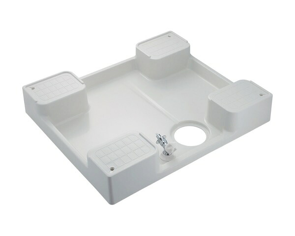 426-502-W 洗濯機用防水ﾊﾟﾝ(水栓つき)//ﾎﾜｲﾄ【カクダイ】｜暮らしの百貨店