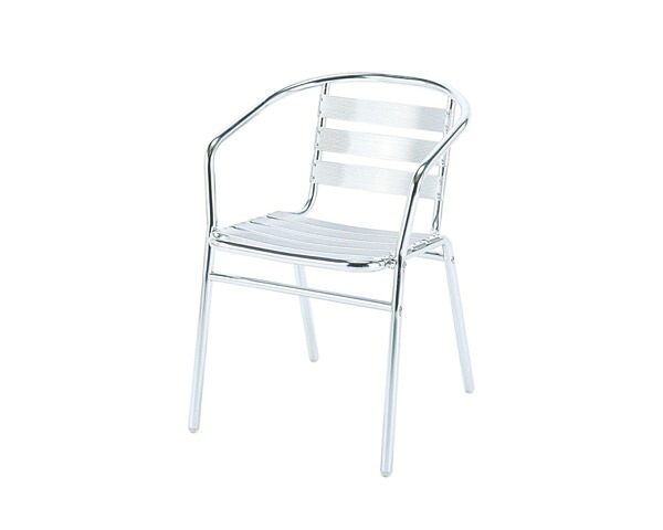 MZ6003010 アルミアームチェアAL-53AC約W530×D580×H710mm【テラモト】|暮らしの百貨店