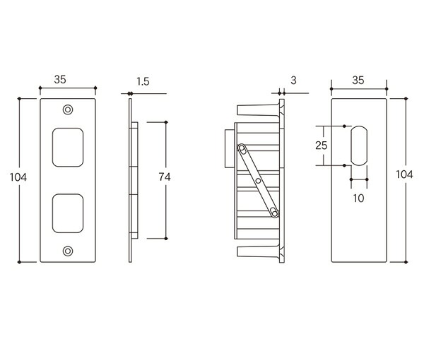 引違両面プッシュ錠DT36AB【エイト】|暮らしの百貨店