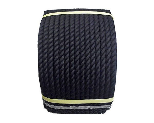 ビニロン荷縄 １２粍 （黒） １００Ｍ 膜鳴楽器巻【まつうら製作】