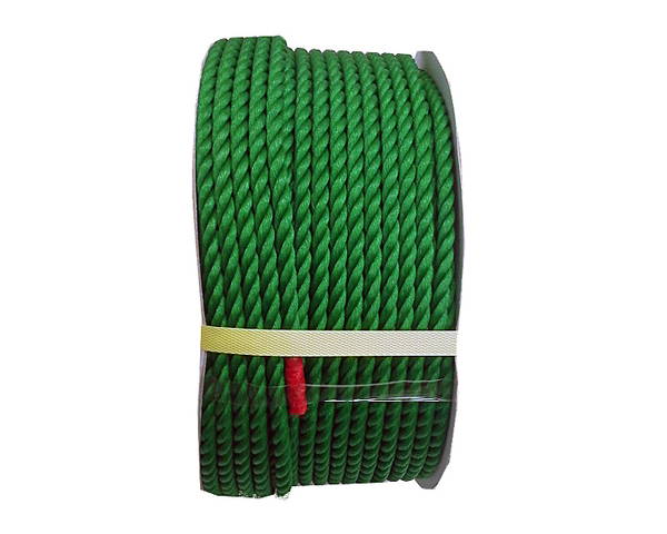 ＰＥ荷縄 ９粍 緑 １５０Ｍ 膜鳴楽器巻【まつうら製作】
