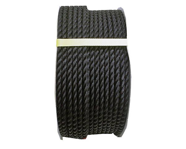 ＰＥ荷縄 ９粍 黒 １５０Ｍ 膜鳴楽器巻【まつうら製作】