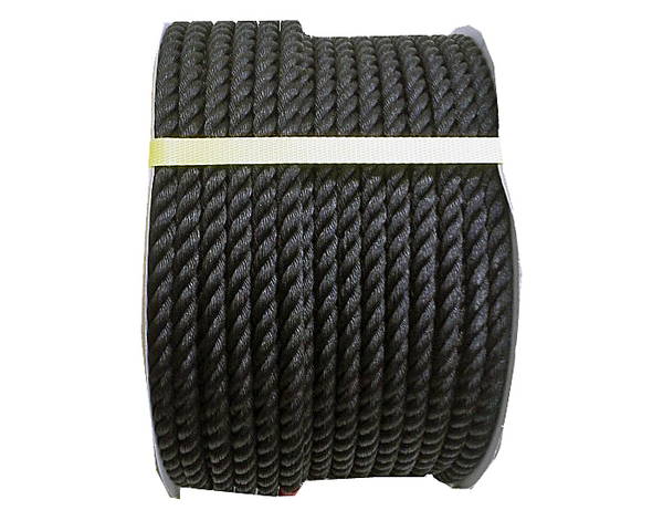 ＰＥ荷縄 １２粍 黒 １００Ｍ 膜鳴楽器巻【まつうら製作】