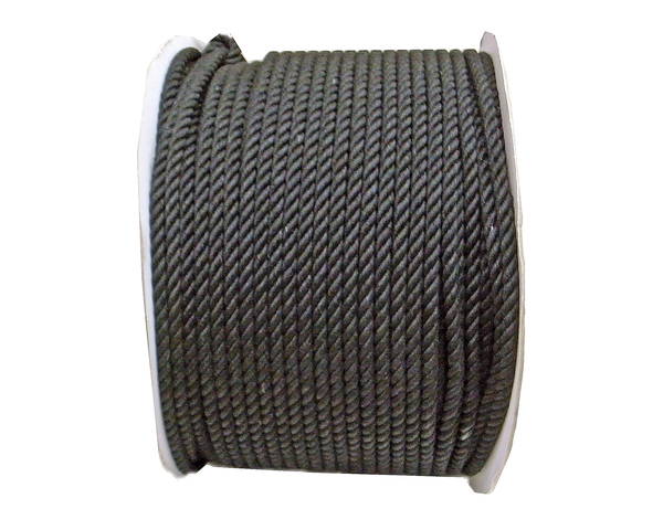 綿荷縄 ６粍 （黒） ２００Ｍ 膜鳴楽器巻【まつうら製作】