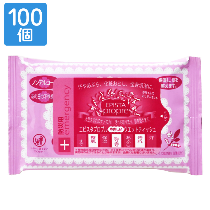 20250円 安い 20250円 激安本物 エピスタプロプル やさしいウェットティッシュ ハンディタイプ ピンク 石鹸の香り 水解紙使用 10枚入×100個 化粧品類