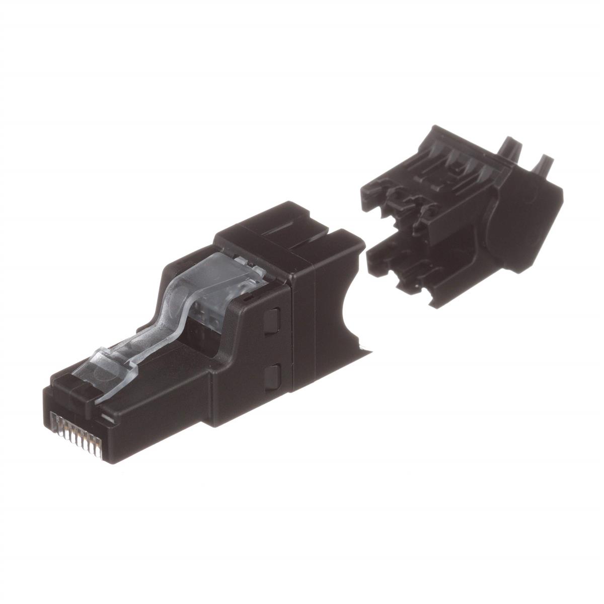 パンドウイット ローカルエリアネットワーク繋ぎ CAT6A かんたん成端モジュラープラグ 一角手合い 10個入り口・入口(成端助けること手道具EGPT 1個付き添い人)FPUD6X88MTG-X