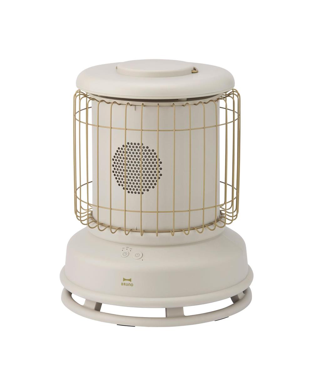 BRUNO ブルーノ ファンヒーター セラミックファンヒーター 全方位 360度 2段階切替 600W 1200W 強弱調整 温風 速暖 タイマー 自動オフ チャイルドロック 転倒時自動停止 安全設計 静音 連動ライト コンパクト おしゃれ グレージュ Classic Stove BOE100-GRG｜暮らしのかけら　店