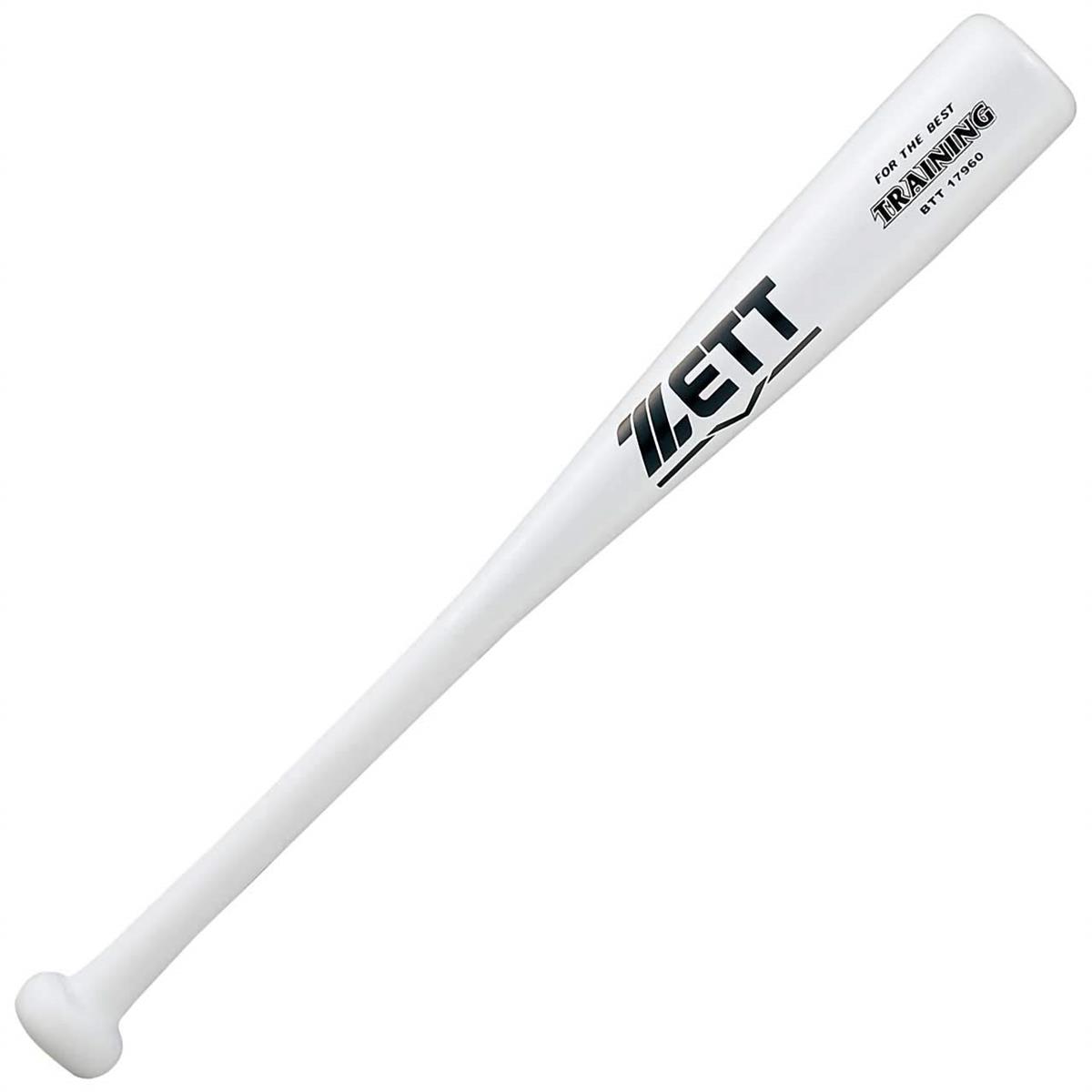 ゼット(ZETT)野球 木製(合竹) トレーニングバット 短尺 60cm 500g平均 ホワイト(1100) BTT17960