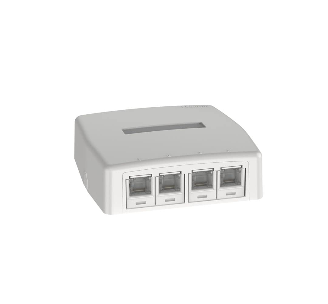 パンドウイット Cat6Aローゼットボックスキット シャッター付き 4個口白 JOQ4H6A00