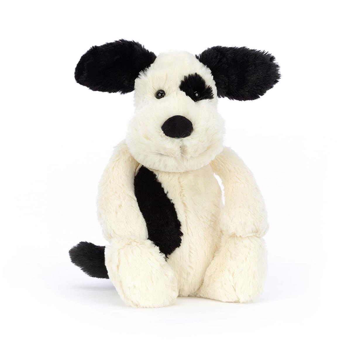 Jellycat(ジェリーキャット) バシュフル パピー M ぬいぐるみ 飼い犬 座高20珊 黒いこと＆皮膚軟化剤