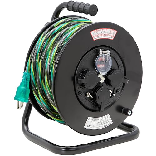 トラスコ中山(TRUSCO) 光る膜鳴楽器木管 防雨防塵型100V 体温検知器付 地べた付 過厄介なもの短絡保護すること兼用ブレーカー付 吊りひも木管 30m TRHDL-30M