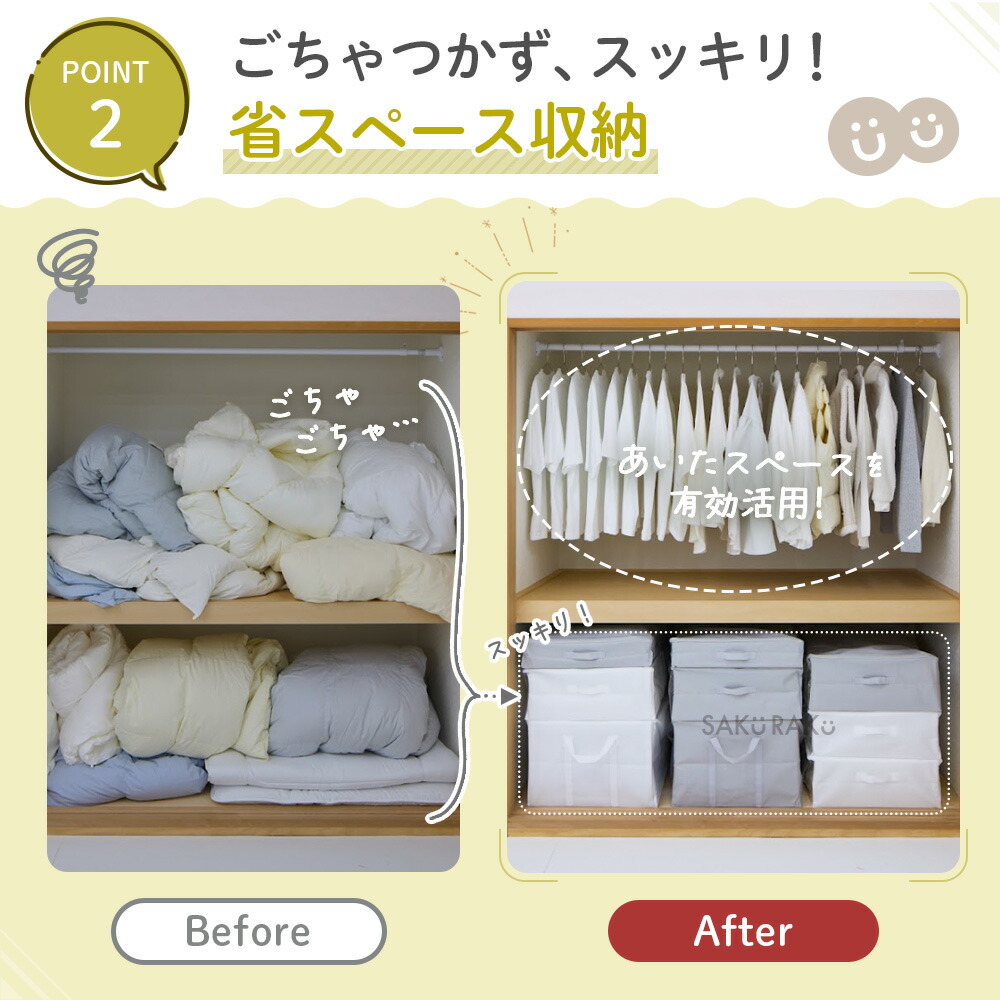 【sakuraku pshhto BOX 布団用】累計販売数100,000枚突破 圧縮袋一体型ボックス スティック型対応 圧縮袋（布団圧縮袋 ふとん 圧縮袋 コードレス 海外製掃除機にも対応 布団収納 ）