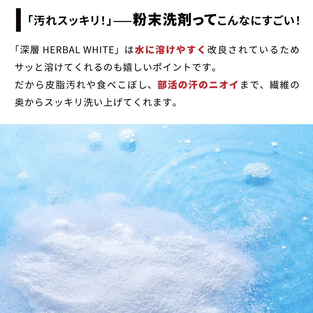 ＼50％OFFクーポン！10/1〜10/12／sakuraku 深層HERBAL WHITE 洗濯洗剤 「▼衣類の白さがずっと続く」自然派の洗浄成分 蛍光剤無配合 無リン 無香料 手肌にやさしい「▼汗・皮脂汚れ・においの強力消臭」 「▼洗濯するだけで 洗濯槽のカビ予防」「▼血液汚れこすらず落とす」