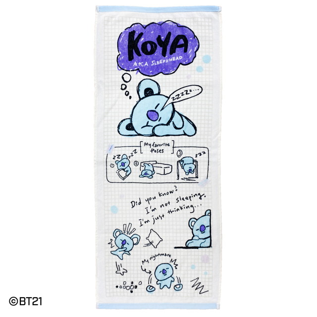 楽天市場】半額 BT21 カラースケッチ RJ フェイスタオル BTS