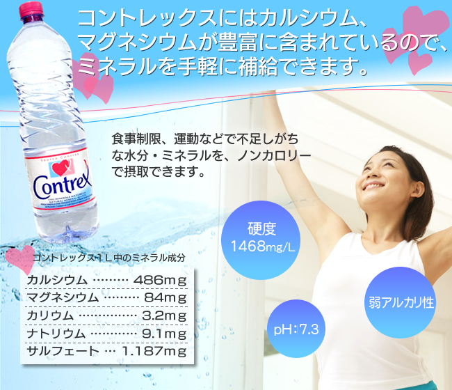 コントレックス 1500ml 12本送料無料 ミネラルウォーター Contrex