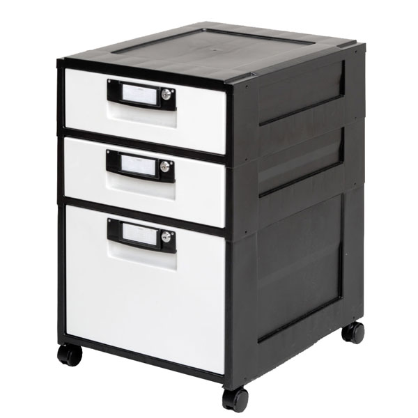 3段オフィスワゴン　鍵付き 楽天市場】デスクワゴン 3段 オフィス キャビネット サイドワゴン 全段