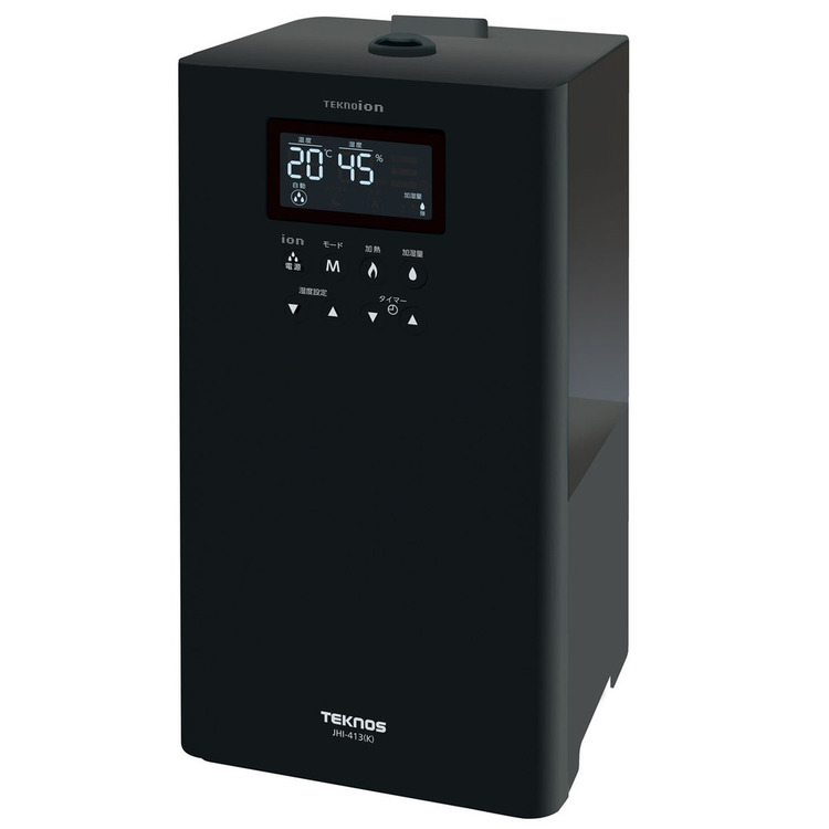 TEKNOS ハイブリット加湿器 4L ブラック JHI-413(K) 送料無料 加湿器 4L 大容量 超音波 タイマー付き デジタル表示 テクノス 【D】【B】