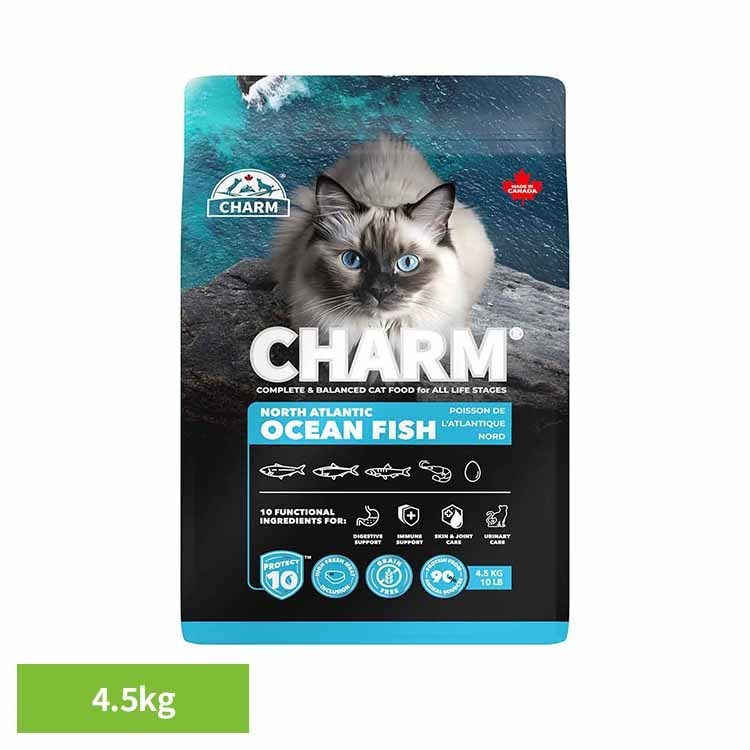 CHARM ノース・アトランティック・オーシャン・フィッシュキャットフード 4.5kg チャーム キャットフード プレミアムフード グレインフリー 犬 ナチュラル アレルギー 小粒 無添加 肥満 チャーム