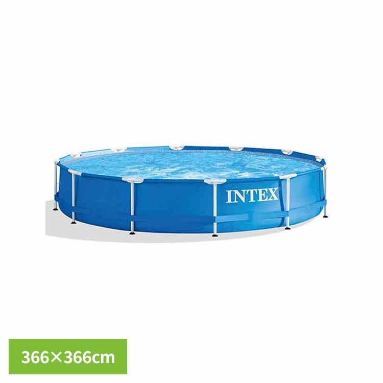 メタルフレームプール INTEX プール 大型 家庭用 AGP フレーム式 組み立て 丸形 INTEX