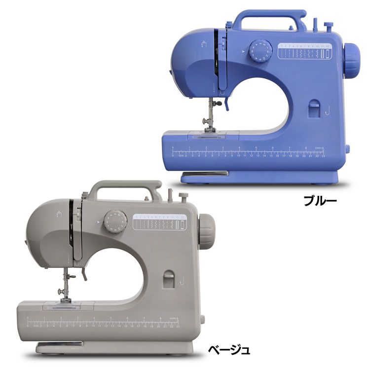 楽天市場 エントリーでポイント4倍 コンパクト電動ミシンr Vs H019be 送料無料 コンパクト 電動ミシン クラッシック フットペダル お裁縫 Versos ミシン 軽量 レトロ かわいい ベルソス ベージュ ブルー D B 暮らし健康ネット館