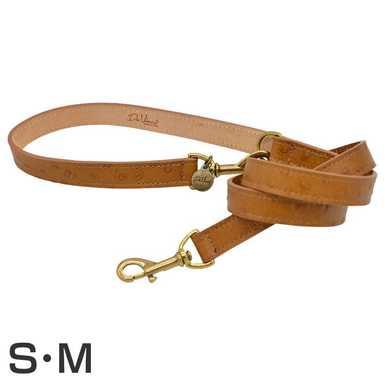 Monnalisa Ostrich Design Leash110 モナリザダチョウデザインリーシュ110 茶色 Ldv303貨物輸送無料 指麾 隠密要脚 本革 おしゃれ 愛しい 映える きりっとした オーストリッチ 隼 イタリア共和国製 S M Tc B リード 犬用 本革 おしゃれ かわいい 映える スタイリッシュ