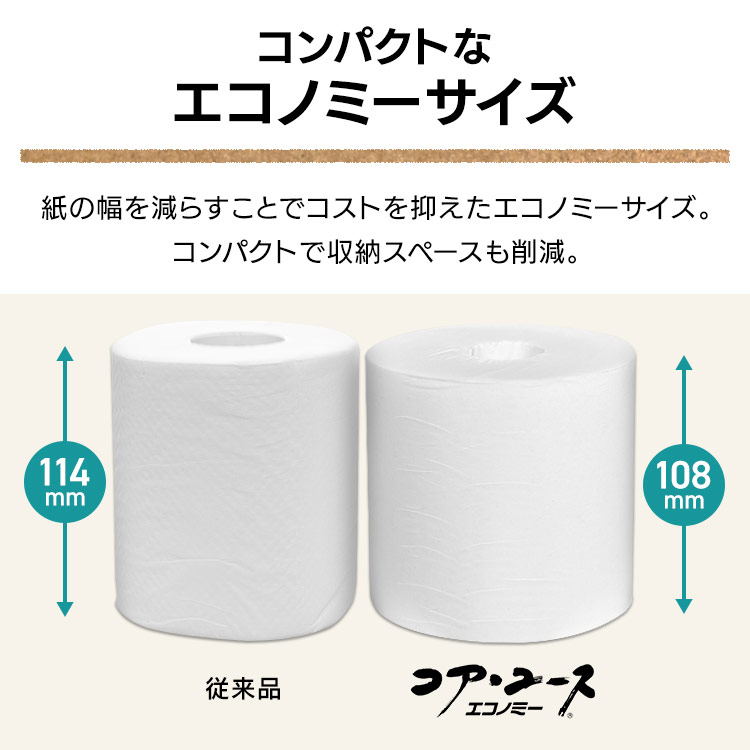 エントリーで最大pt10倍】【60ロール】コアユース200m芯なしトイレットロールシングル 送料無料 トイレットペーパー トイレットロール コアユース  芯なし 4倍巻 再生紙 シングル 【D】