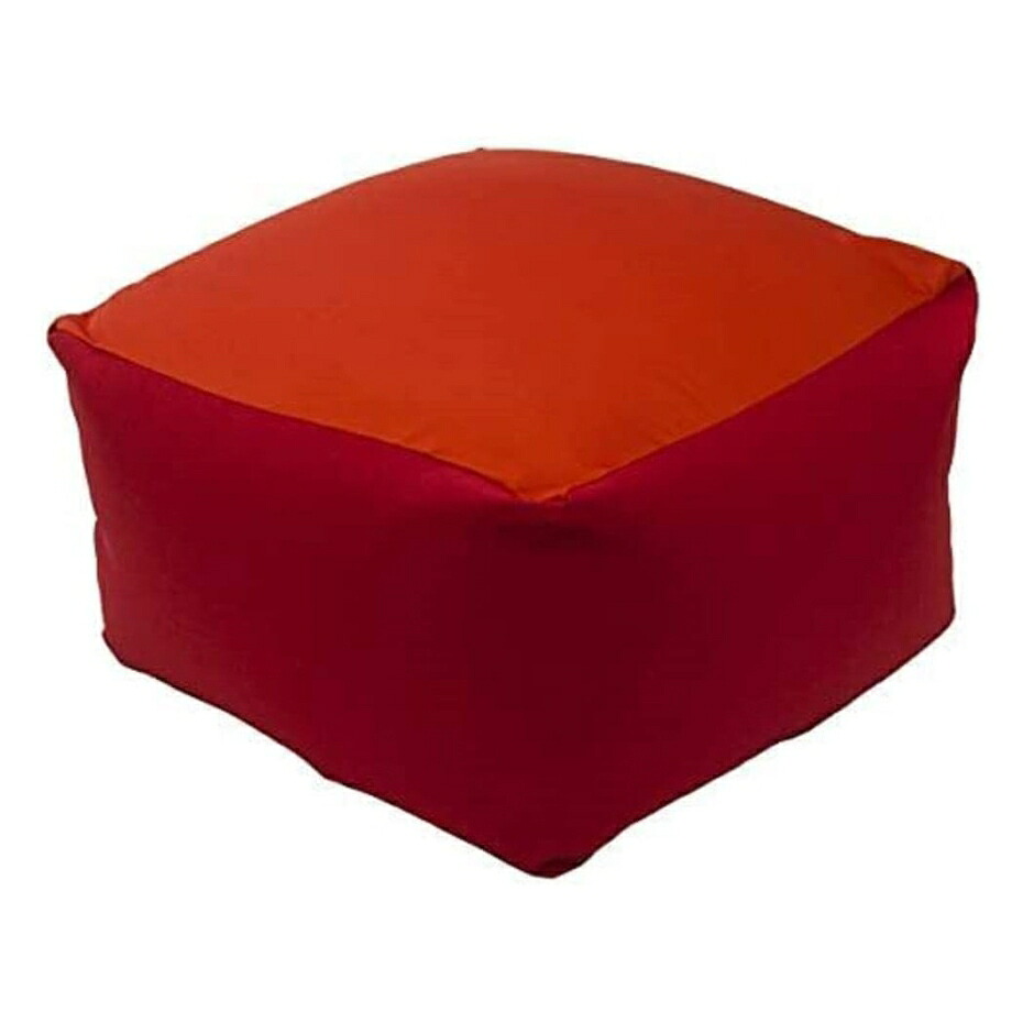 セルタン ビーズクッション QUBE Lサイズ A601a-563RED/609ORG レッド 和楽の葵-QUBE- ダリアン生地 スティチ生地 日本製 【代引き不可・配達時間指定不可・日祝日配達不可】