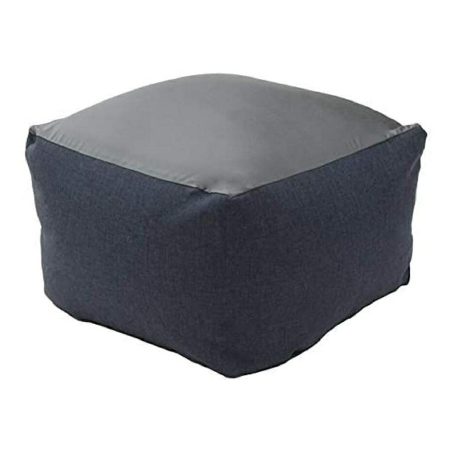 セルタン ビーズクッション QUBE Lサイズ A601a-612DBL/611GRY デニム調インディゴブルー 和楽の葵-QUBE- デニム調生地 スティチ生地 日本製 【代引き不可・配達時間指定不可・日祝日配達不可】