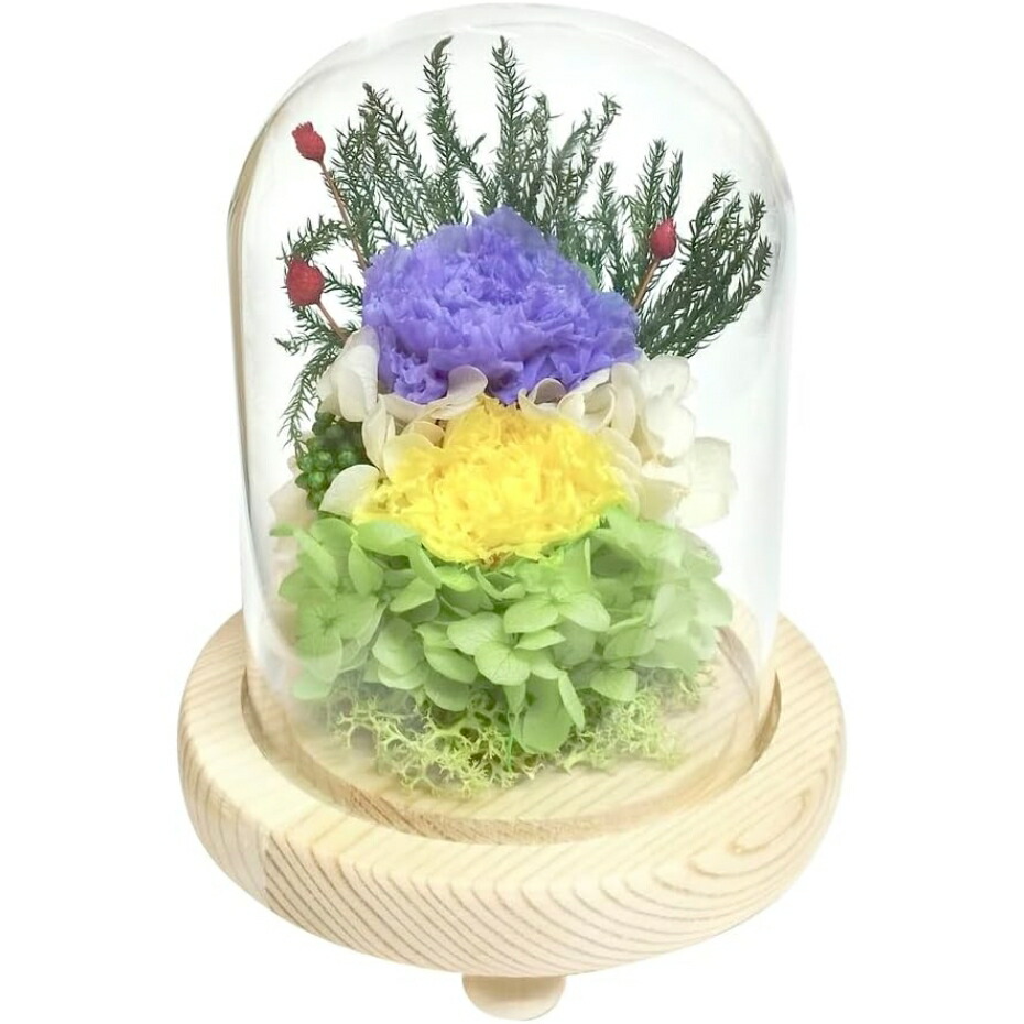 【楽天市場】スープ プリザーブドフラワー ガラスドーム 日和 C37530 仏花 仏壇用：くらし弐番館