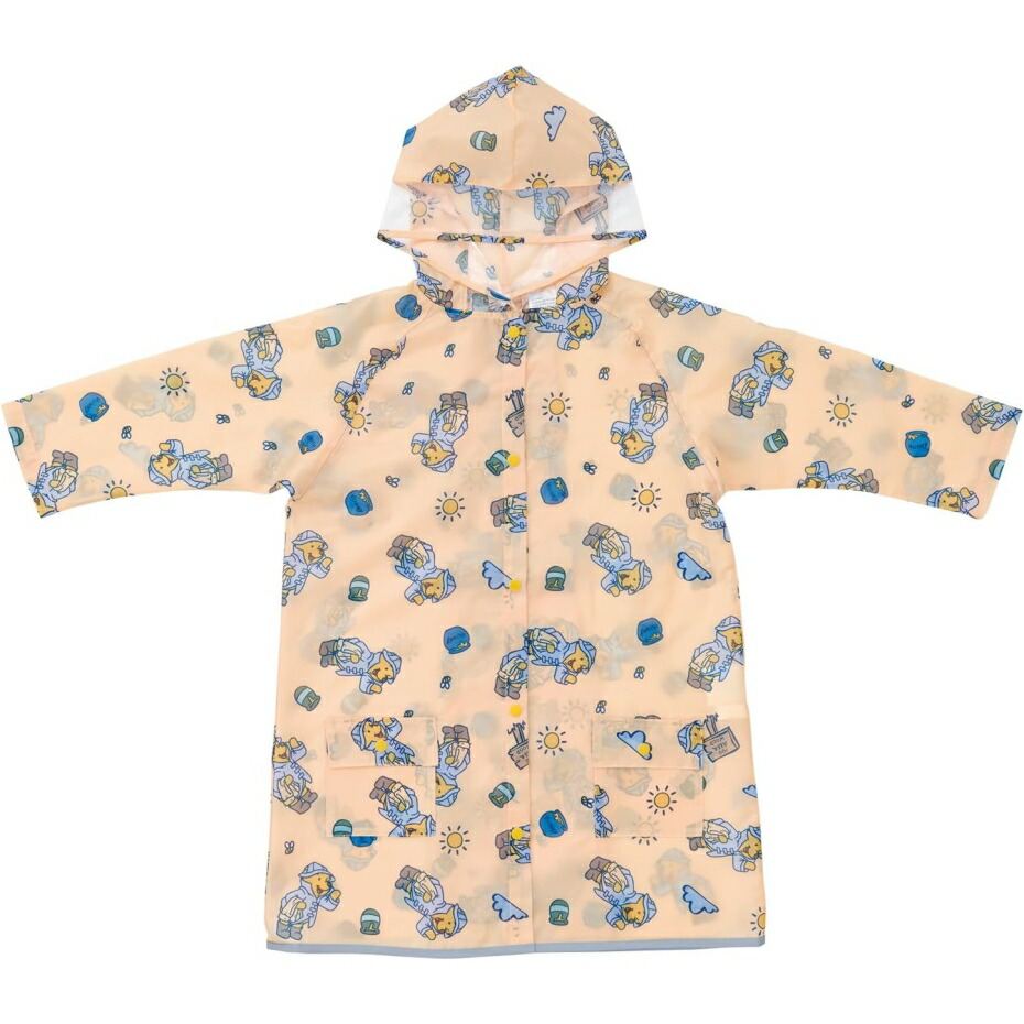 【在庫限り】Skater スケーター RACO1M リュックが背負えるレインコート くまのプーさん ディズニー かわいい 男の子 女の子 幼児 小学生 雨具 カッパ（ポスト投函配送 ネコポス）画像