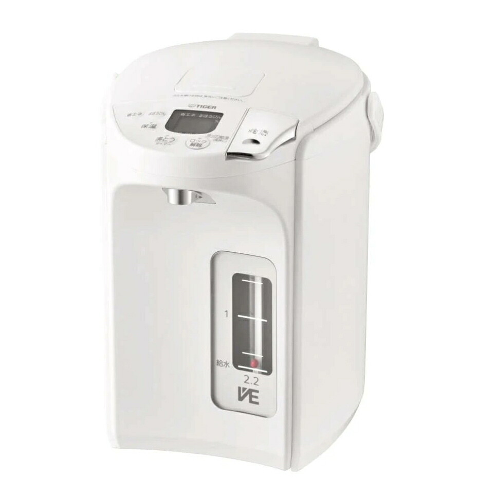 TIGER タイガー 蒸気レスVE電気まほうびん PIP-G220 アーバンホワイト 2.2L 電気ポット|くらし弐番館
