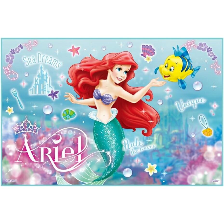 （アウトレット）Skater スケーター VS1 レジャーシートS アリエル24 リトルマーメイド ディズニー 女の子 女子 お弁当 遠足 運動会 行楽 （ポスト投函配送 ネコポス・送料無料）画像