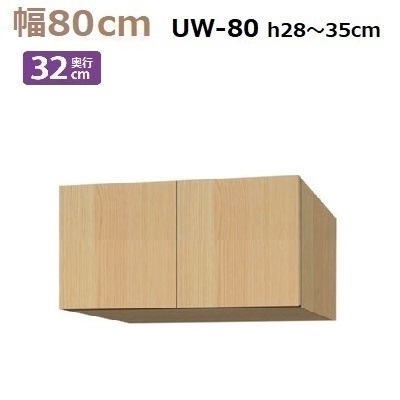 標準上置き Materia-3 TM D32 UW80-H28～35 W800×D320×H280～350mm 棚板なし