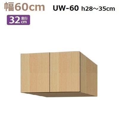 標準上置き Materia-3 TM D32 UW60-H28～35 W600×D320×H280～350mm 棚板なし