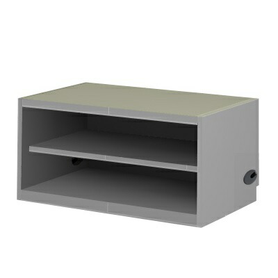 すえ木工 USKA-D24-80SO ローキャビネット(扉無し) 壁面収納 W800 D240 H370　天板別売