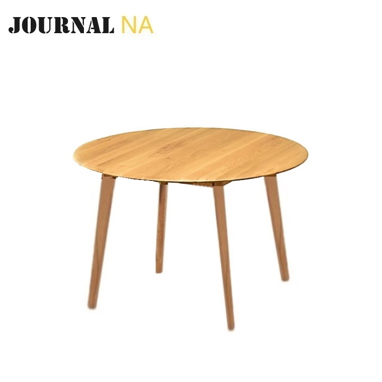 【120cm入荷待ち：未定】丸テーブル journal ジャーナルNA Φ110cm/120cm 北欧モダン ホワイトオーク無垢材 ナチュラルな丸テーブル 丸いテーブル 丸 丸テーブル かわいい 無垢材 ホワイトオーク ダイニングテーブル ダイニング