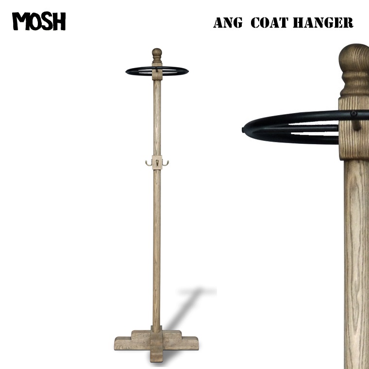 MOSH アング コートハンガー ANG COAT HANGER W500×D500×H1750mm (マホガニー材)【完成品】