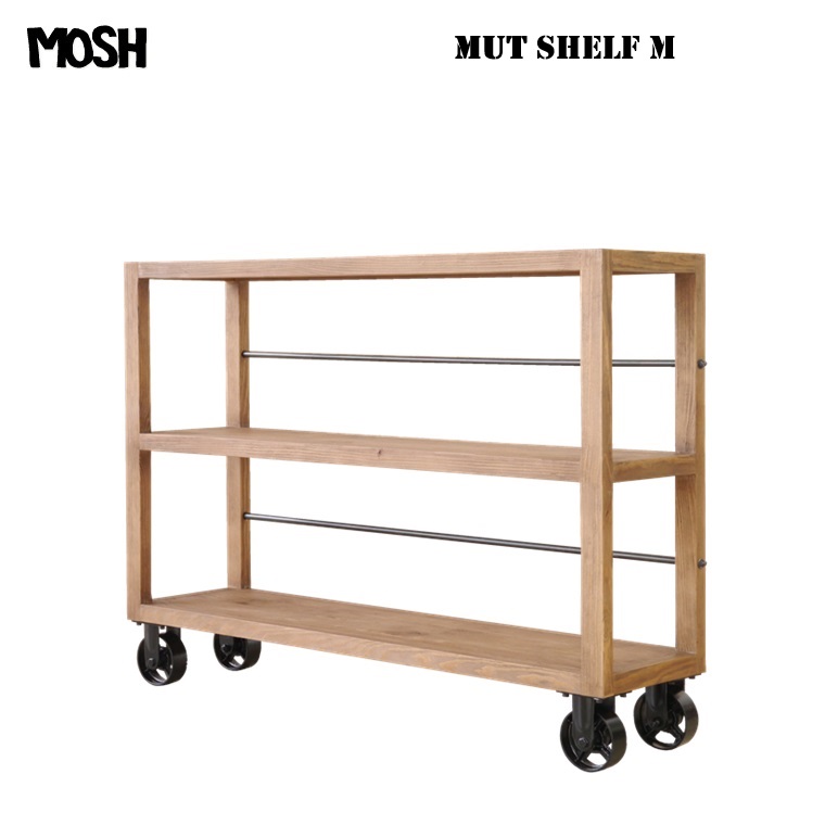 MOSH ムートシェルフ MUT SHELF-M W1350×D350×H1000mm (OLD PINE)【脚組立品】ラッカー塗装
