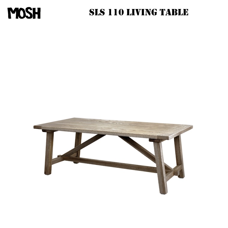 MOSH リビングテーブル ソラス SLS 110LIVING TABLE W1100×D550×H400mm (オーク無垢材)【組立品】|暮らしの家具インテリア